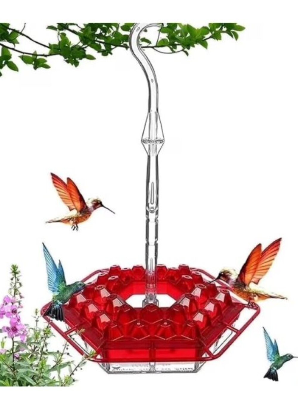 Hummingbird Feeders for Outdoors, Hummingbird Feeder and Built-in Ant Moat
